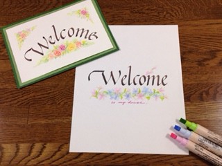 サークルきらら【手書きの花で飾る「Welcome card」作り】